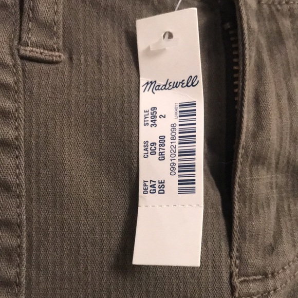 Madewell, Size 2, Jogger Cargo Chinos, olive/fatigue colour, NWT - Picture 4 of 11